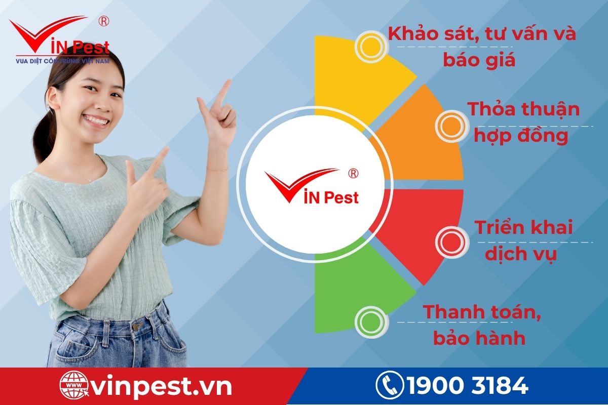 Quy trình 4 bước diệt côn trùng tại Cẩm Lệ của VinPest