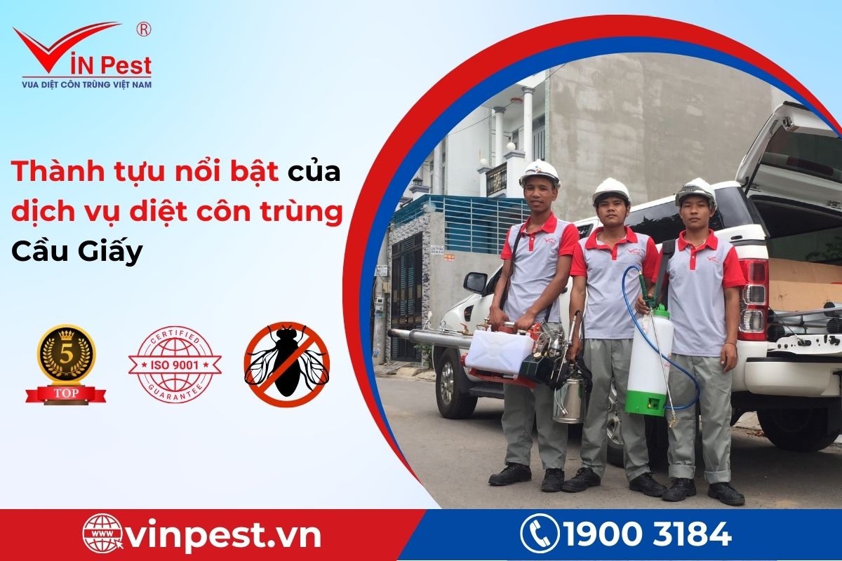 Thành tựu dịch vụ diệt côn trùng tại Cầu Giấy của VinPest