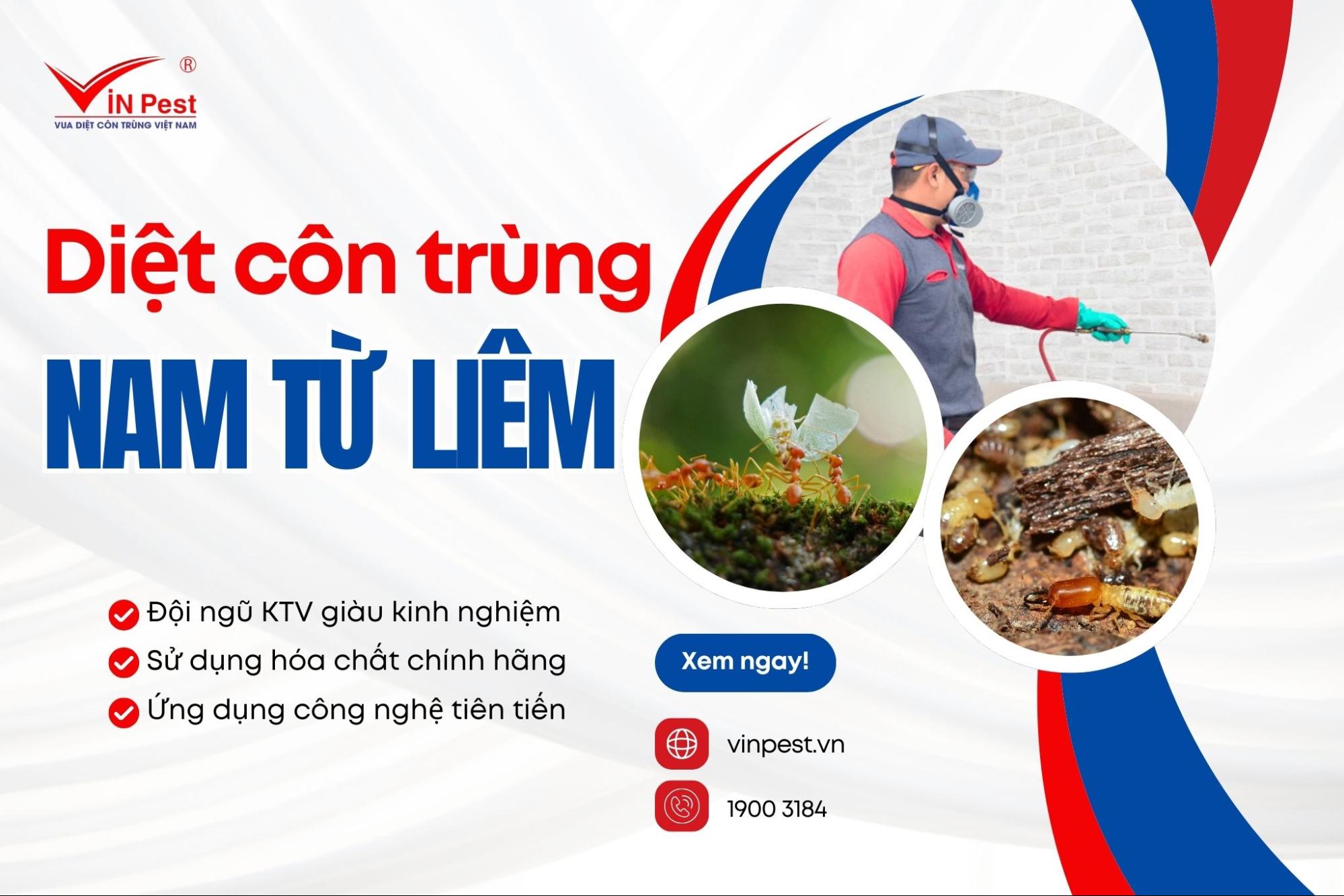dịch vụ diệt côn trùng quận Nam Từ Liêm của Vinpest