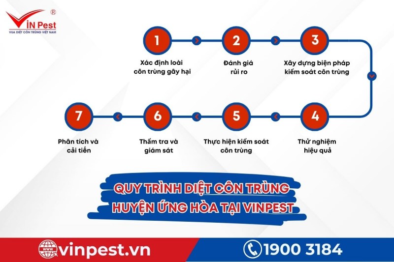 Các bước diệt côn trùng huyện Ứng Hòa tại VinPest