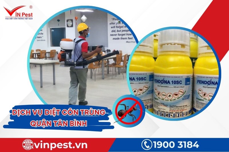 VinPest sử dụng hóa chất an toàn khi thực hiện diệt côn trùng quận Tân Bình
